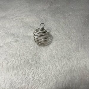 Silver Spiral Cage Pendant - Women Jewelry
